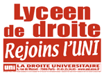 Lycéen de droite, rejoins l&rsquo;UNI !