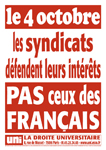 Le 4 octobre, les syndicats défendent leurs intérêts