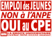 Emploi des jeunes, non à l&rsquo;ANPE, OUI au CPE !