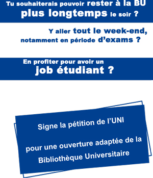 Pour une ouverture adaptée de la Bibliothèque universitaire