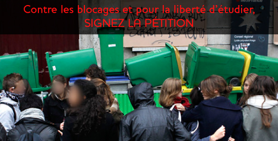 Contre les blocages, pour la reprise des cours