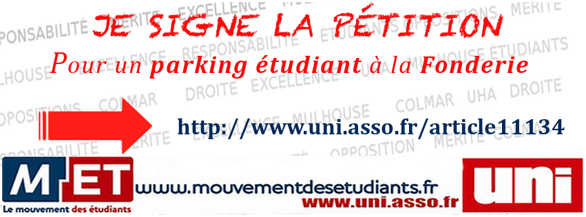 Pétition : pour un parking étudiant à la Fonderie.