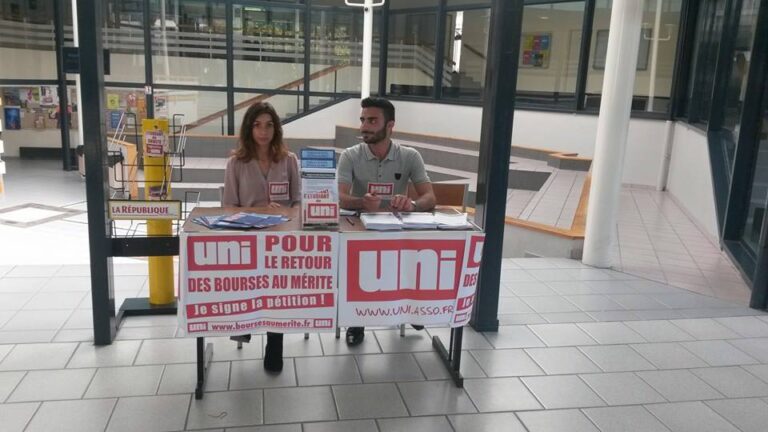 L&rsquo;UNI Orléans se mobilise pour le rétablissement des bourses au mérite