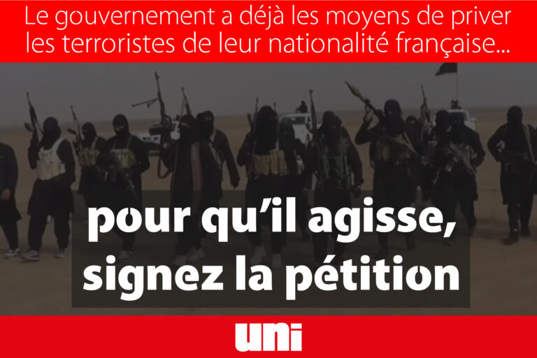 Lutte contre le Djihadisme : le gouvernement doit  utiliser l&rsquo;article 23-8 du code civil !
