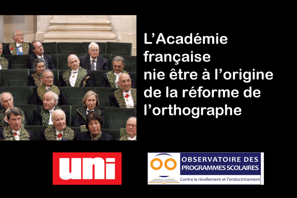 L’Académie française nie être à l’origine de la réforme de l’orthographe,  Najat Valaud-Belkacem se moque de nous.