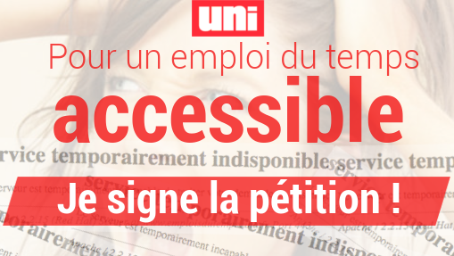 L&rsquo;UNI Mulhouse lance une pétition pour que les étudiants puissent avoir accès à leurs emplois du temps