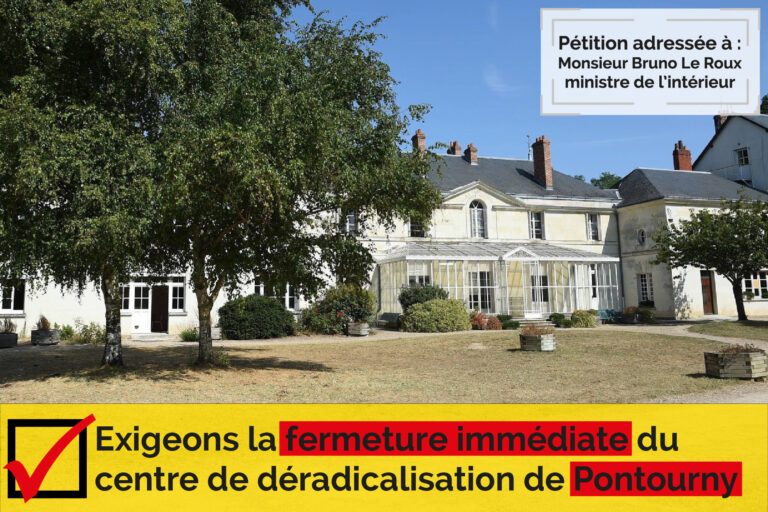 Exigeons la fermeture du centre de déradicalisation de Pontourny