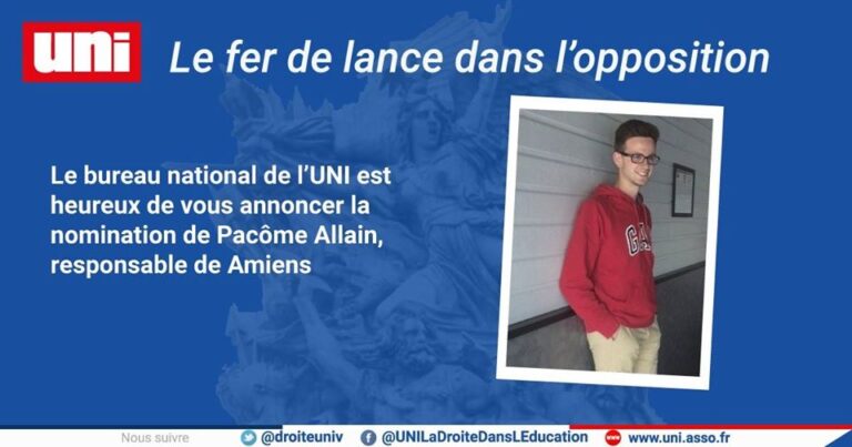 Nouveau responsable pour l&rsquo;UNI Amiens