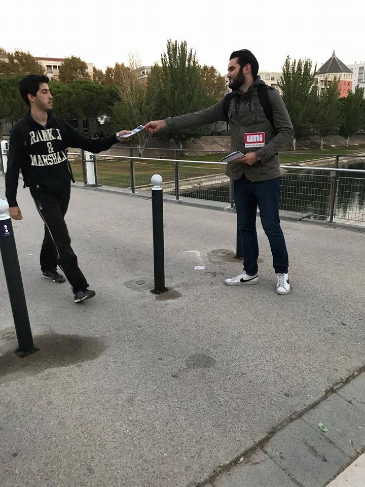 Tractage sur les campus de Richter et Droit