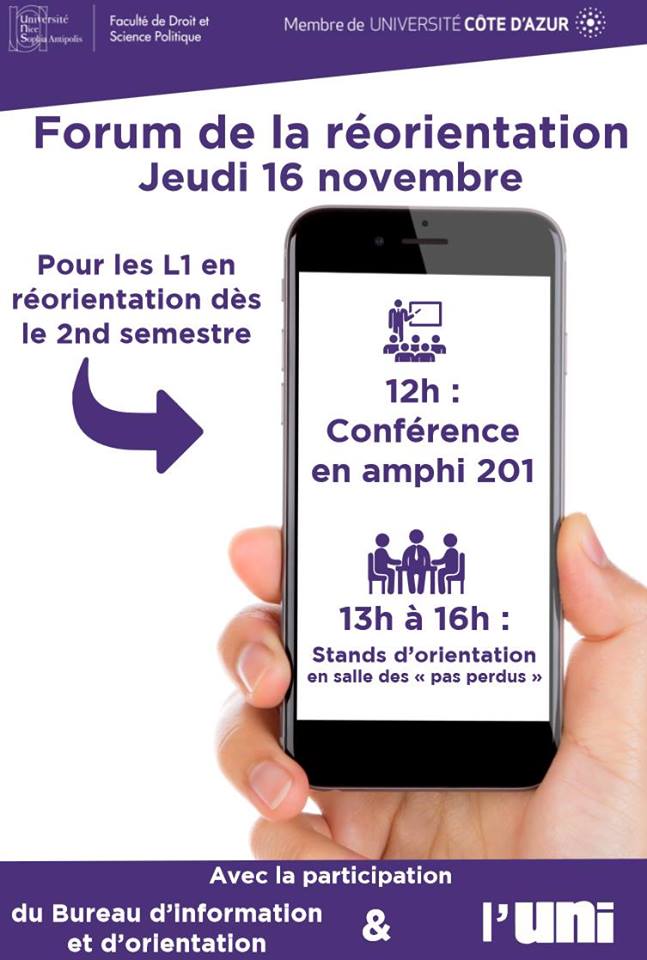 L&rsquo;UNI Nice organise le premier forum de la réorientation