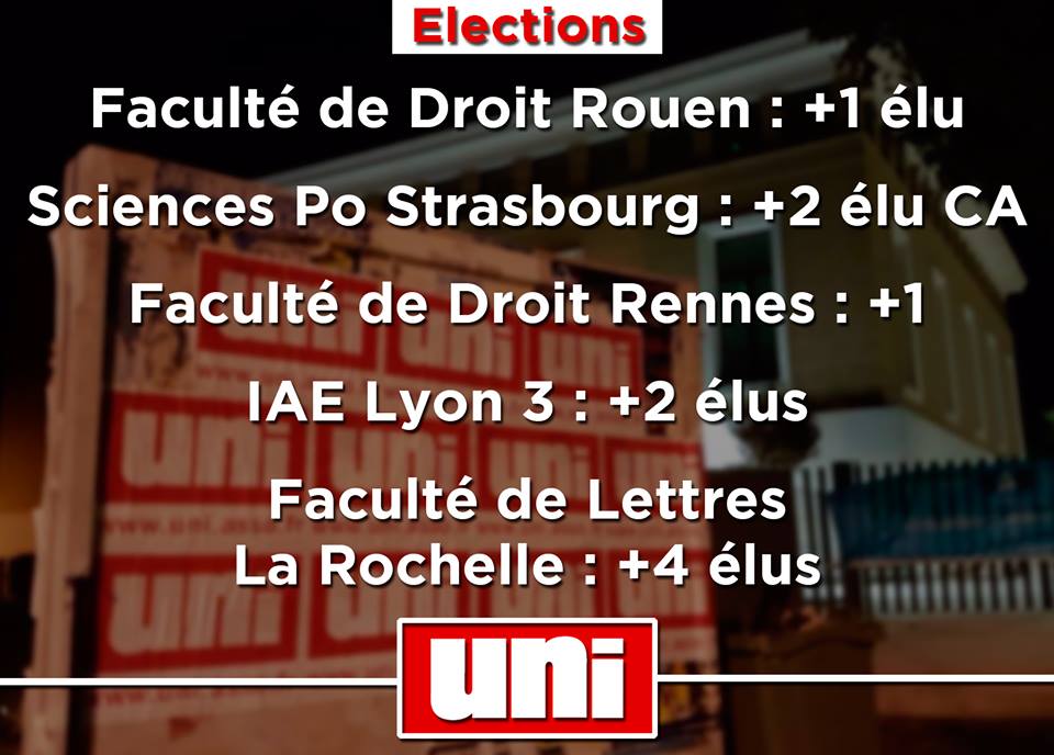 L&rsquo;UNI continue d&rsquo;enregistrer les bons résultats électoraux !