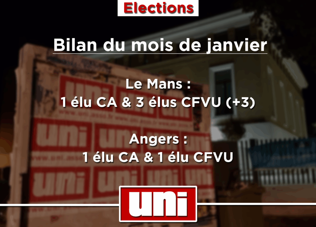 Bilan électoral du mois de janvier