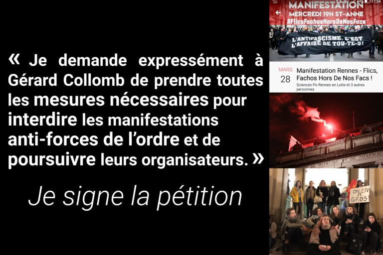 Exigeons l&rsquo;interdiction des manifestations anti-forces de l’ordre !