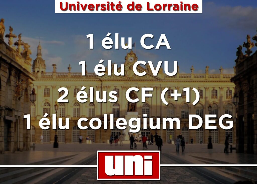Une belle progression pour l&rsquo;UNI Lorraine