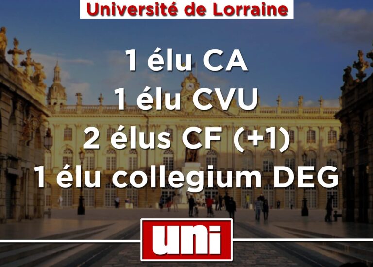 Une belle progression pour l&rsquo;UNI Lorraine