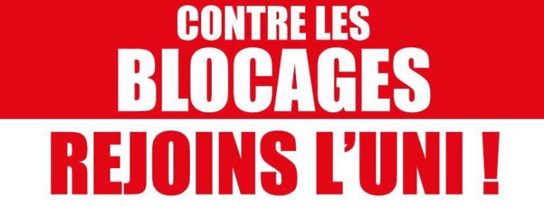 Nouveaux blocages, l&rsquo;UNI appelle les étudiants à débloquer leurs campus !