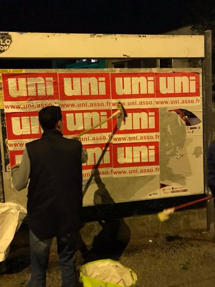 Nuit de collage à Saint-Etienne