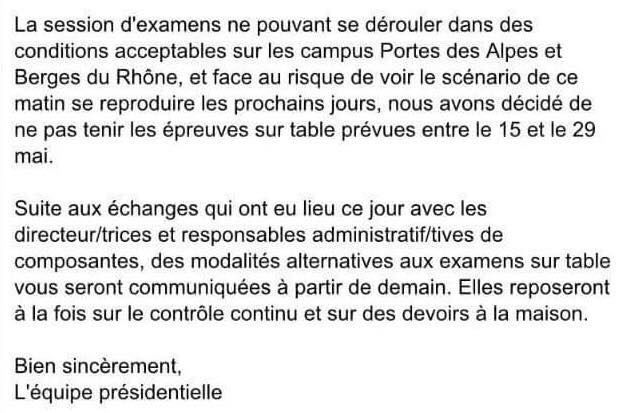 L&rsquo;université de Lyon 2 annule ses partiels, l&rsquo;UNI demande la démission de sa présidente