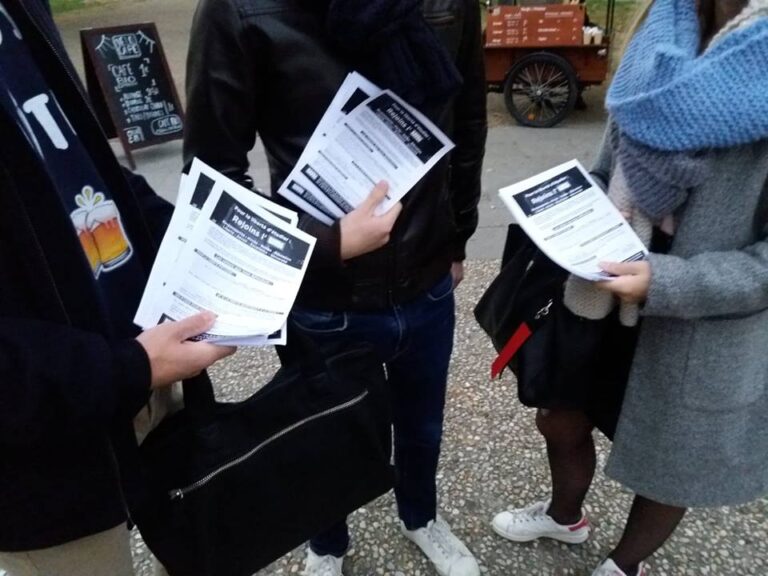 Tractage contre les blocages à Rennes 2