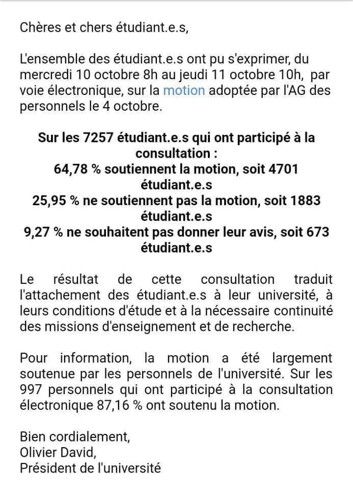 L&rsquo;UNI obtient un vote électronique contre les blocages