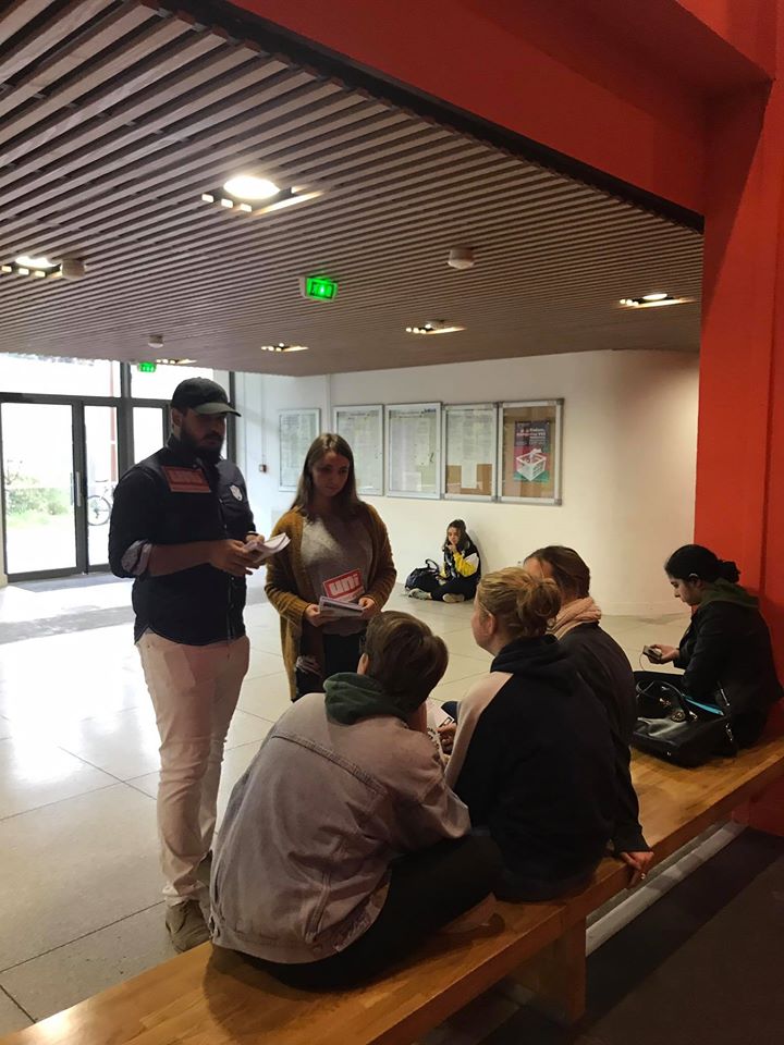 L&rsquo;UNI en campagne pour les élections UFR Lettres