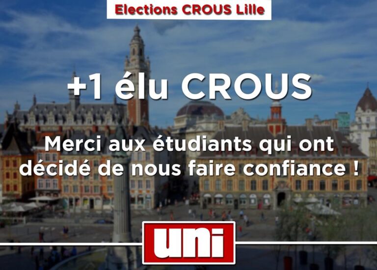 L’UNI REVIENT AU CROUS DU NORD !