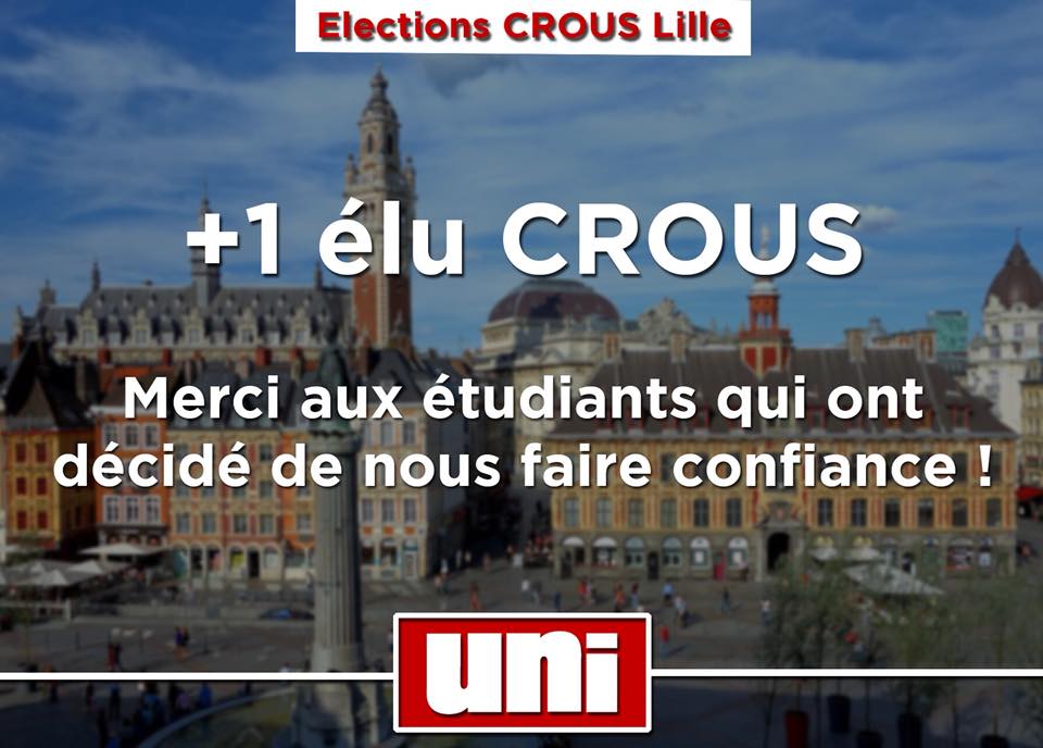 L’UNI REVIENT AU CROUS DU NORD !