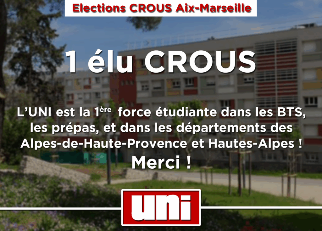 L&rsquo;UNI garde son élu CROUS !