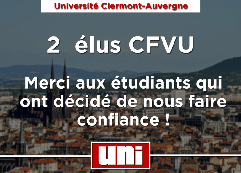 L&rsquo;UNI Clermont conserve ses 2 élus !