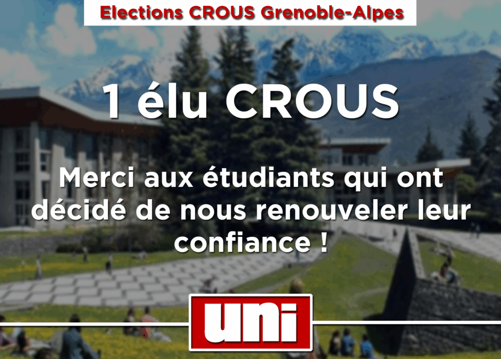 L&rsquo;UNI Grenoble conserve son élu CROUS !