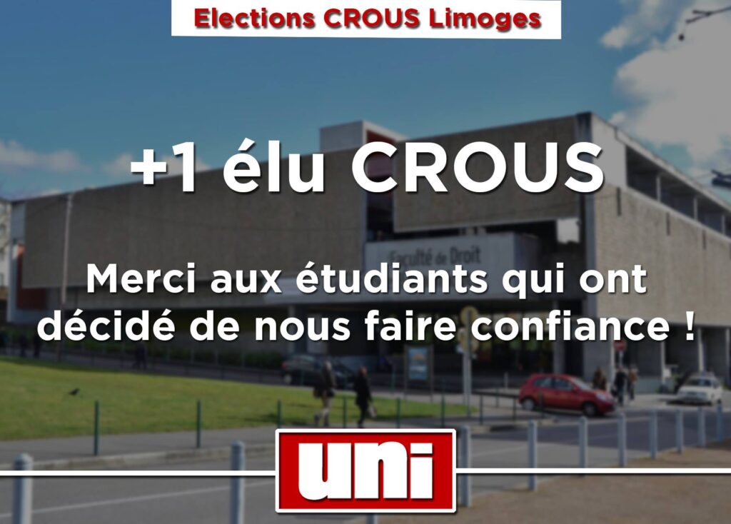 L&rsquo;UNI fait son retour au CROUS de Limoges !