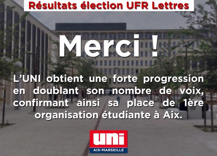 L&rsquo;UNI Aix-Marseille progresse en Fac de Lettres