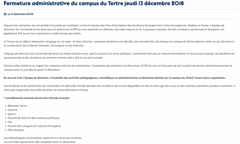Le président de l&rsquo;université de Nantes complice des bloqueurs en fermant l&rsquo;université