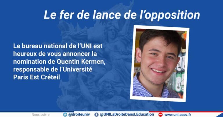 Quentin devient le nouveau responsable de l&rsquo;UPEC