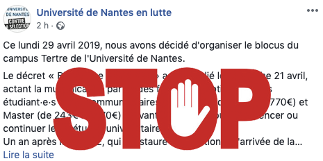 L&rsquo;extrême-gauche prévoit de bloque le campus : mobilisons-nous pour le débloquer !