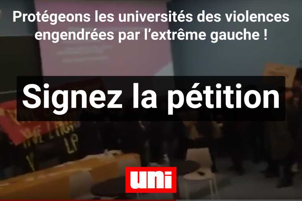 Face à la montée des actes de violence dans les universités, l’UNI réclame des sanctions à l’encontre des étudiants vandales et de leurs syndicats.