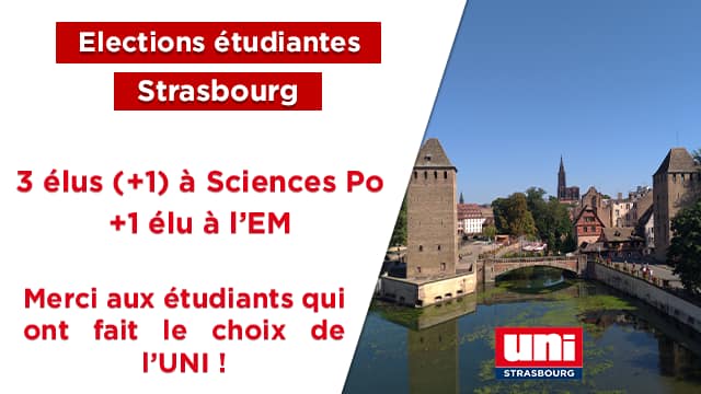 Forte progression de l&rsquo;UNI à l&rsquo;IEP de Strasbourg !