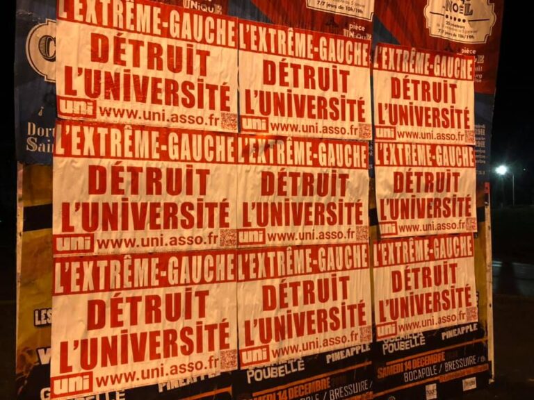 Collage contre l&rsquo;extrêm-gauche