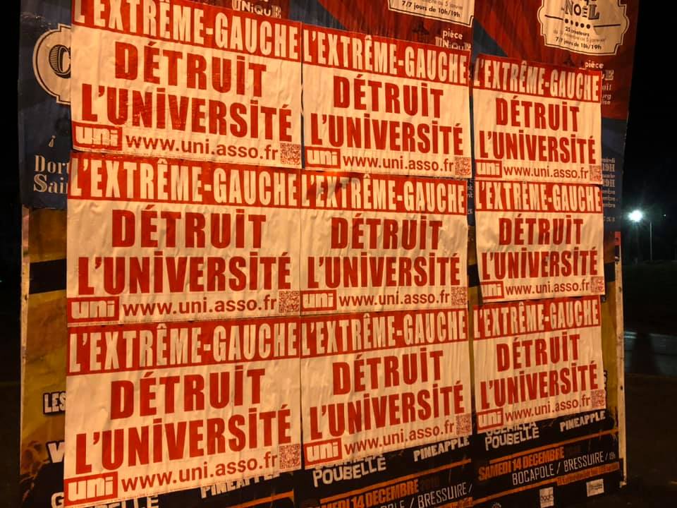 Collage contre l&rsquo;extrêm-gauche