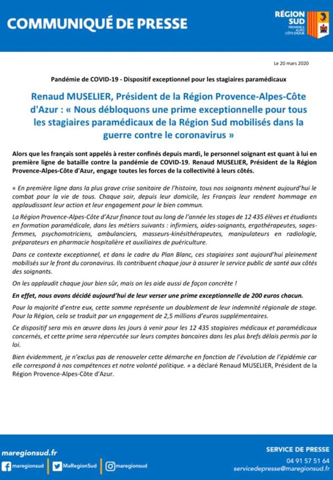 L&rsquo;UNI Sud obtient le versement d&rsquo;une prime et la rémunération des étudiants en santé !