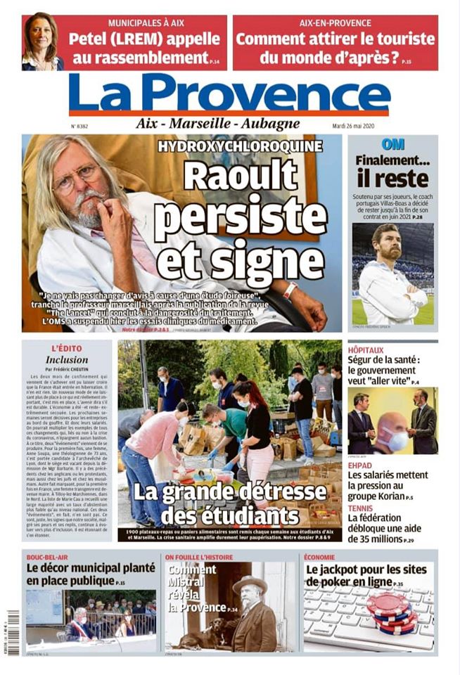 Les actions de l&rsquo;UNI Aix-Marseille en « une » du journal La Provence