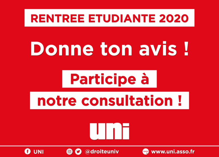 L&rsquo;UNI donne la parole aux étudiants afin de préparer la rentrée !