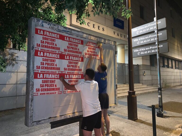 A Aix-en-Provence, la France soutient sa police !