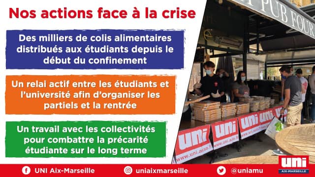 Bilan des actions de l&rsquo;UNI Aix-Marseille face à la crise sanitaire