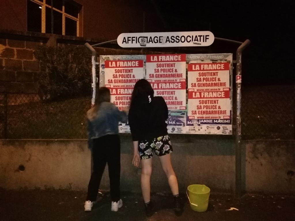 L&rsquo;UNI Clermont-Ferrand soutient la police et la gendarmerie !