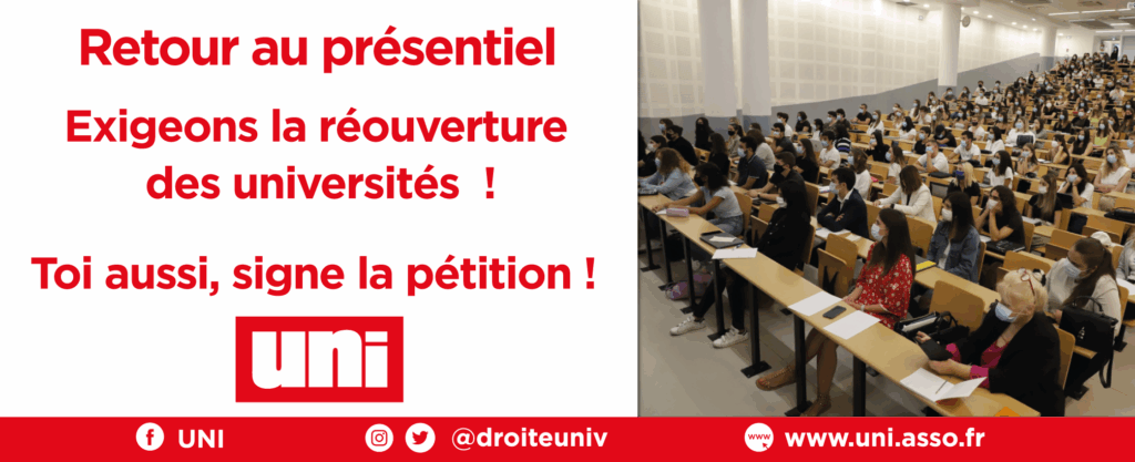 Exigeons la réouverture des universités !