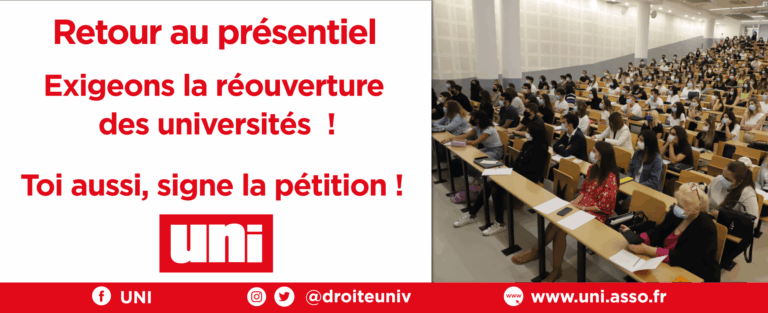 Exigeons la réouverture des universités !