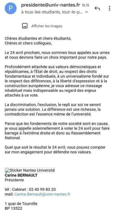 Mails des universités de Nantes et Angers en faveur de Macron : saisissez la CNIL avec l&rsquo;UNI !