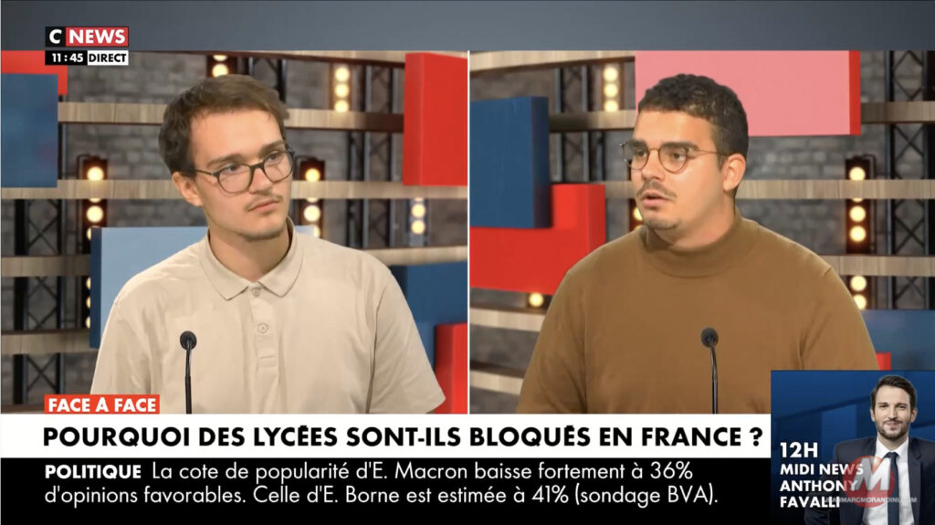 L&rsquo;UNI face aux bloqueurs de lycées sur CNEWS !