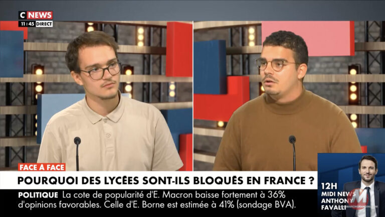 L&rsquo;UNI face aux bloqueurs de lycées sur CNEWS !